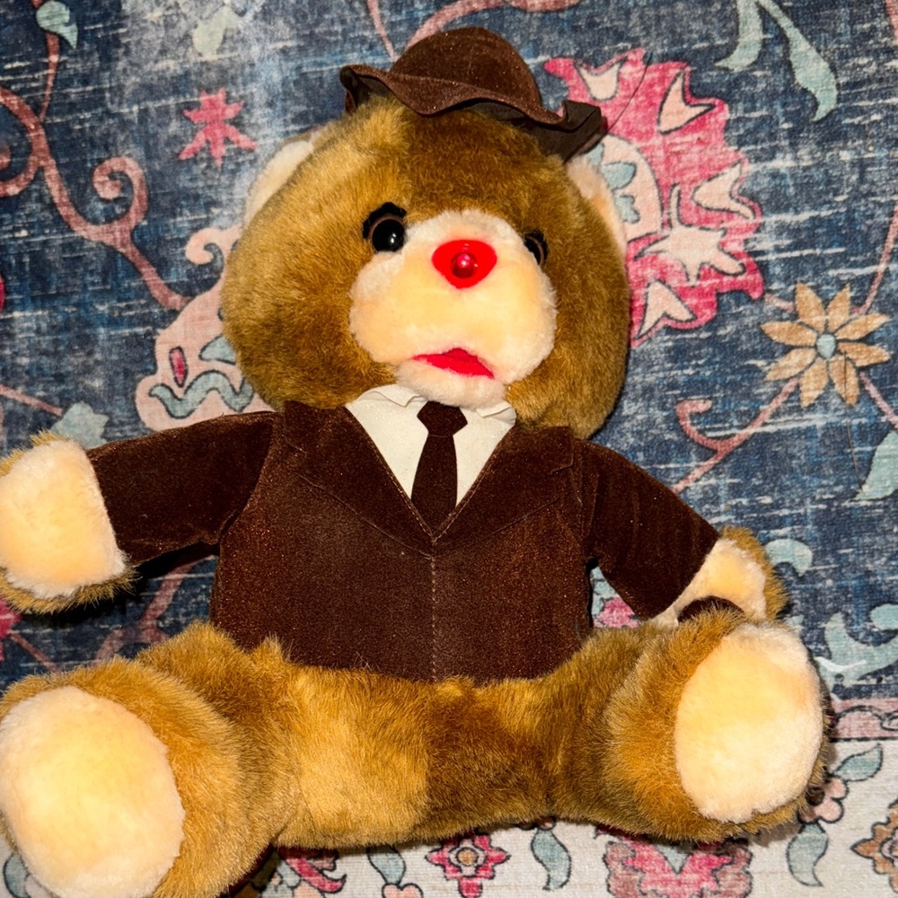 Vintage SMART SAM 1985 Brown Teddy Bear in Suit